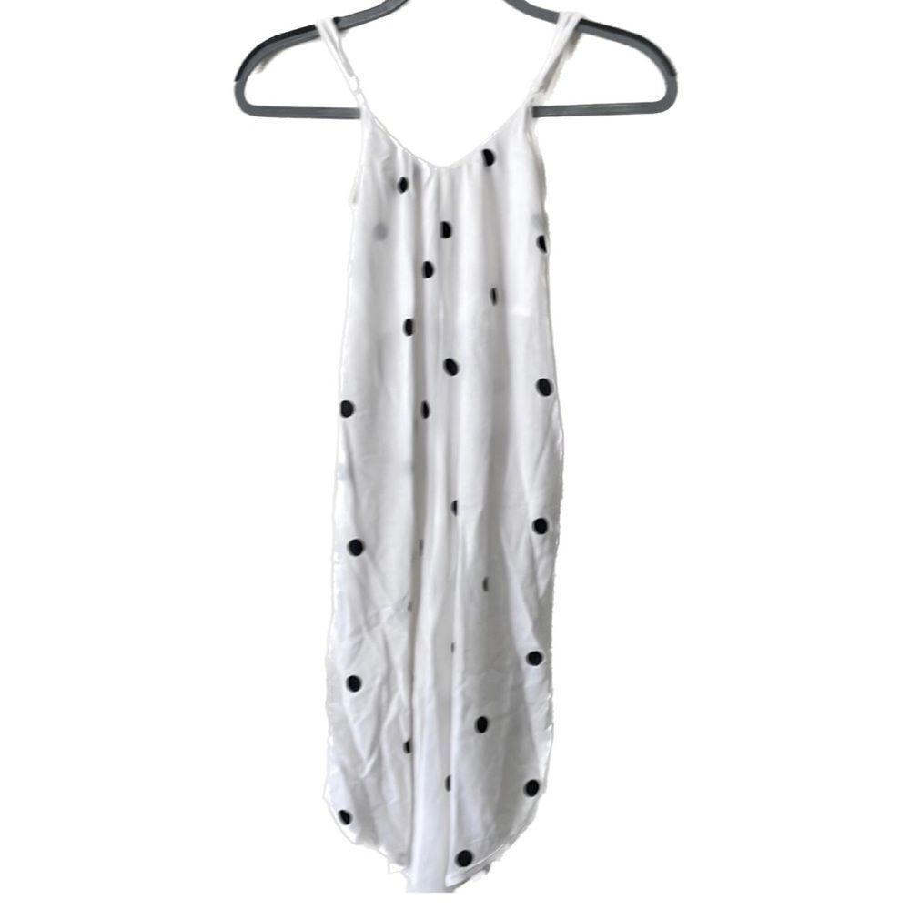 Ava Sky Fighting Eel Polka Dot Hawaiian Midi Jumpsuit Romper Pockets XS